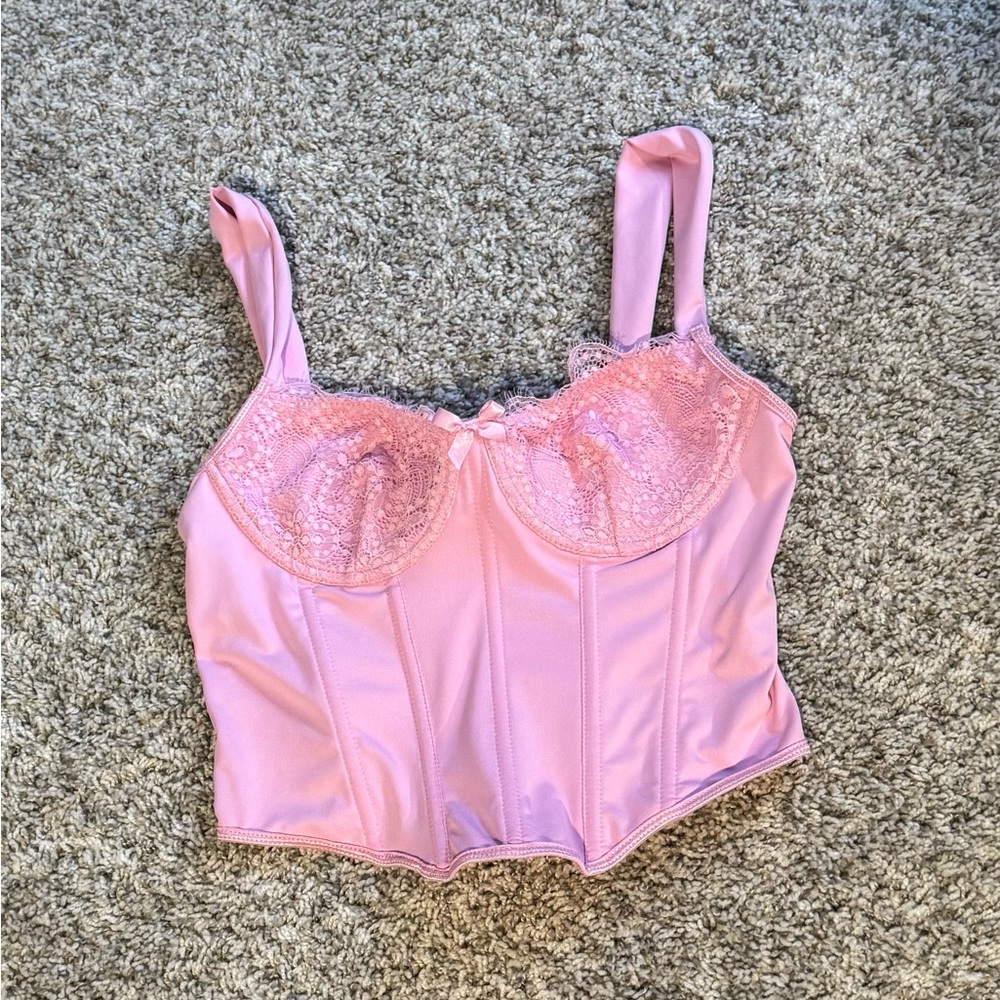 Pink corset top